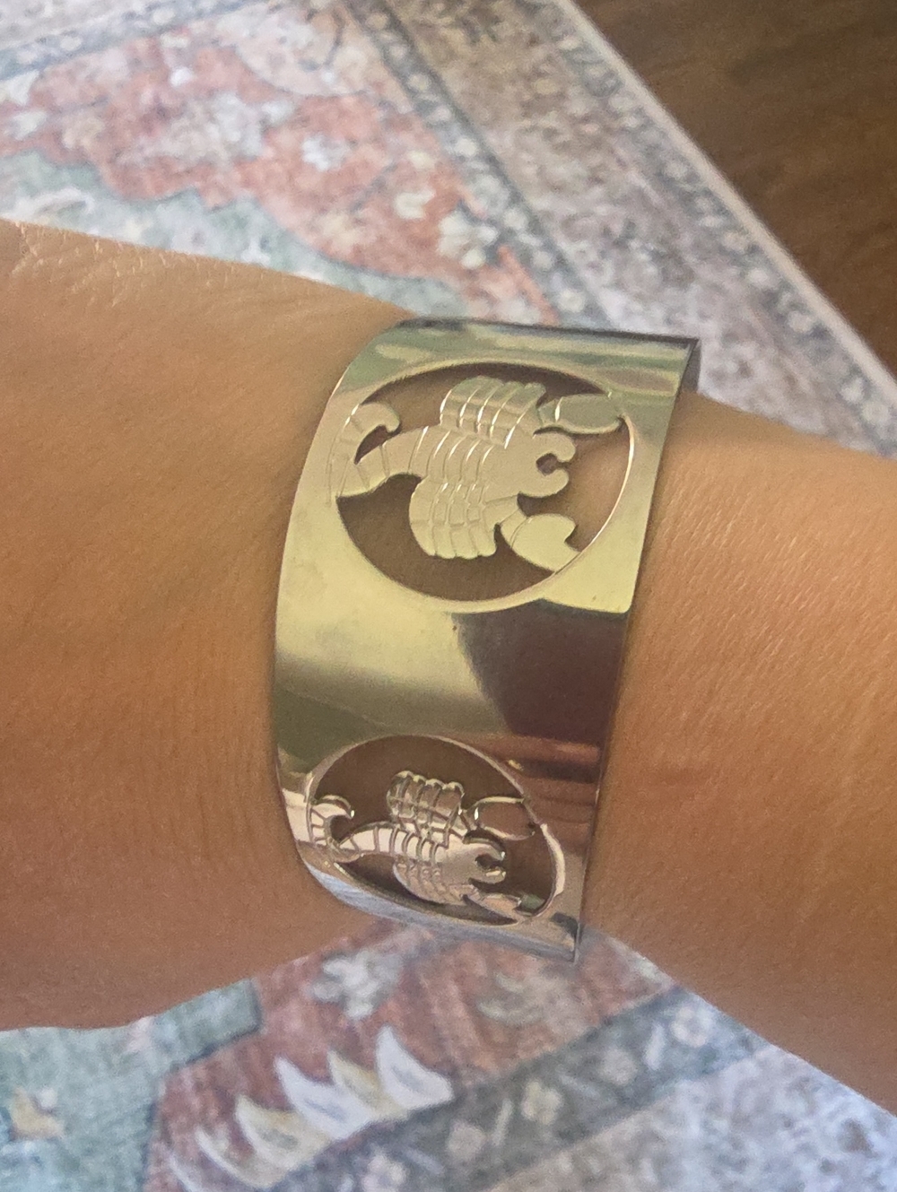 Stainless Steel Zodaic Scorpio Cutout Bracelet